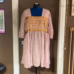 Metallic embroidered dress